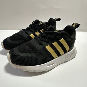 Adidas Originals Multix EL 1 Black White gold Size 7K Toddler Slip On Sneaker